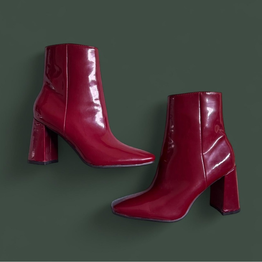 Patent Leather Booties